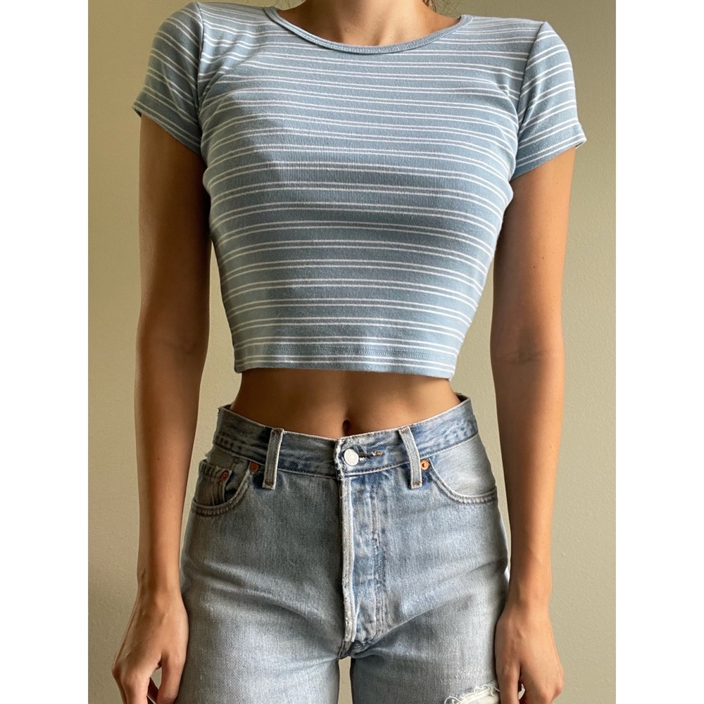 Brandy Melville Striped Baby Tee